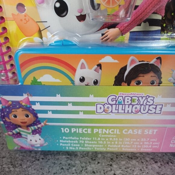 School Pencil Kids Case Set Gabby's Dollhouse Writing Crafting Supplies - Picture 2 of 4
